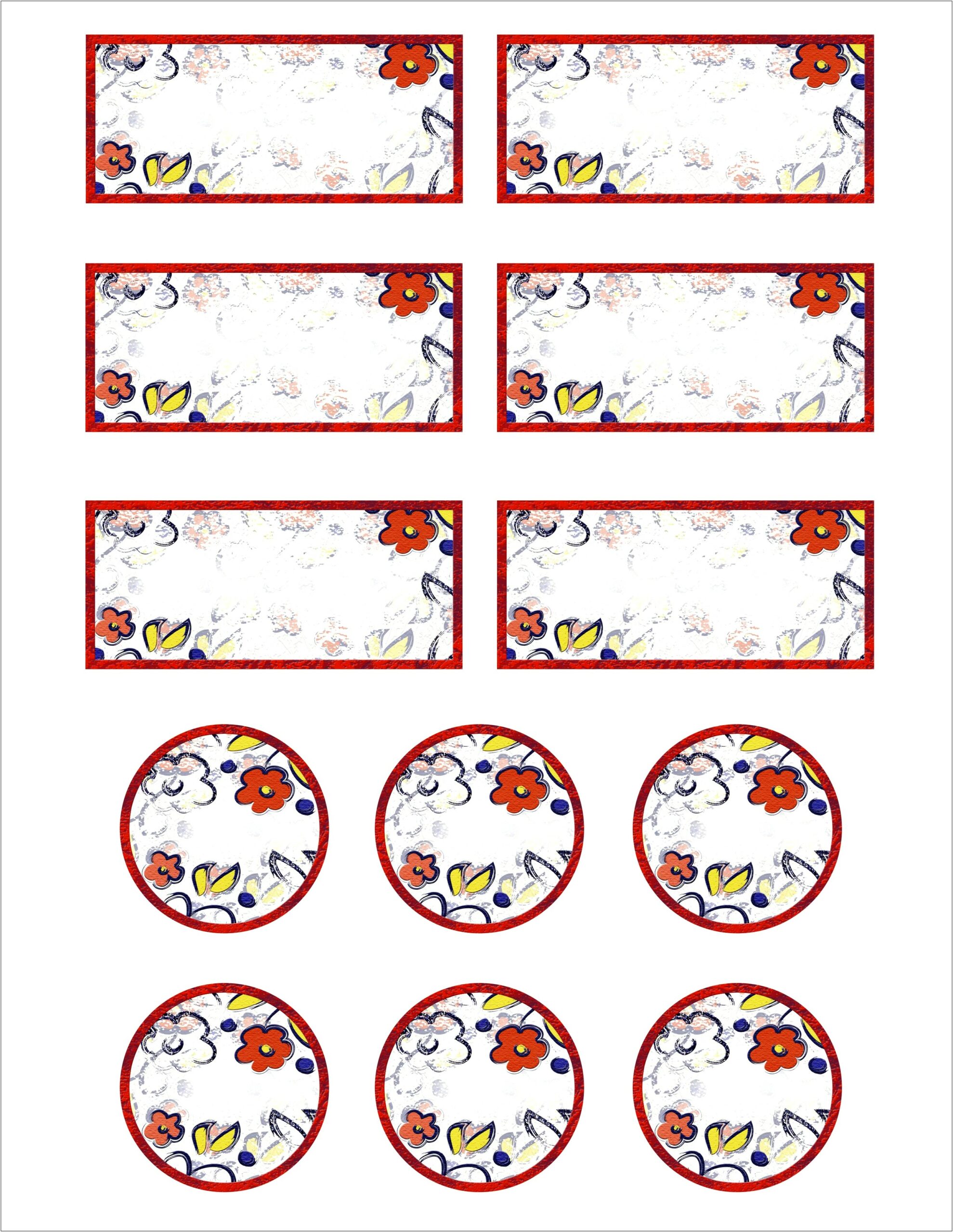 1 Inch Round Free Printable Lable Templates