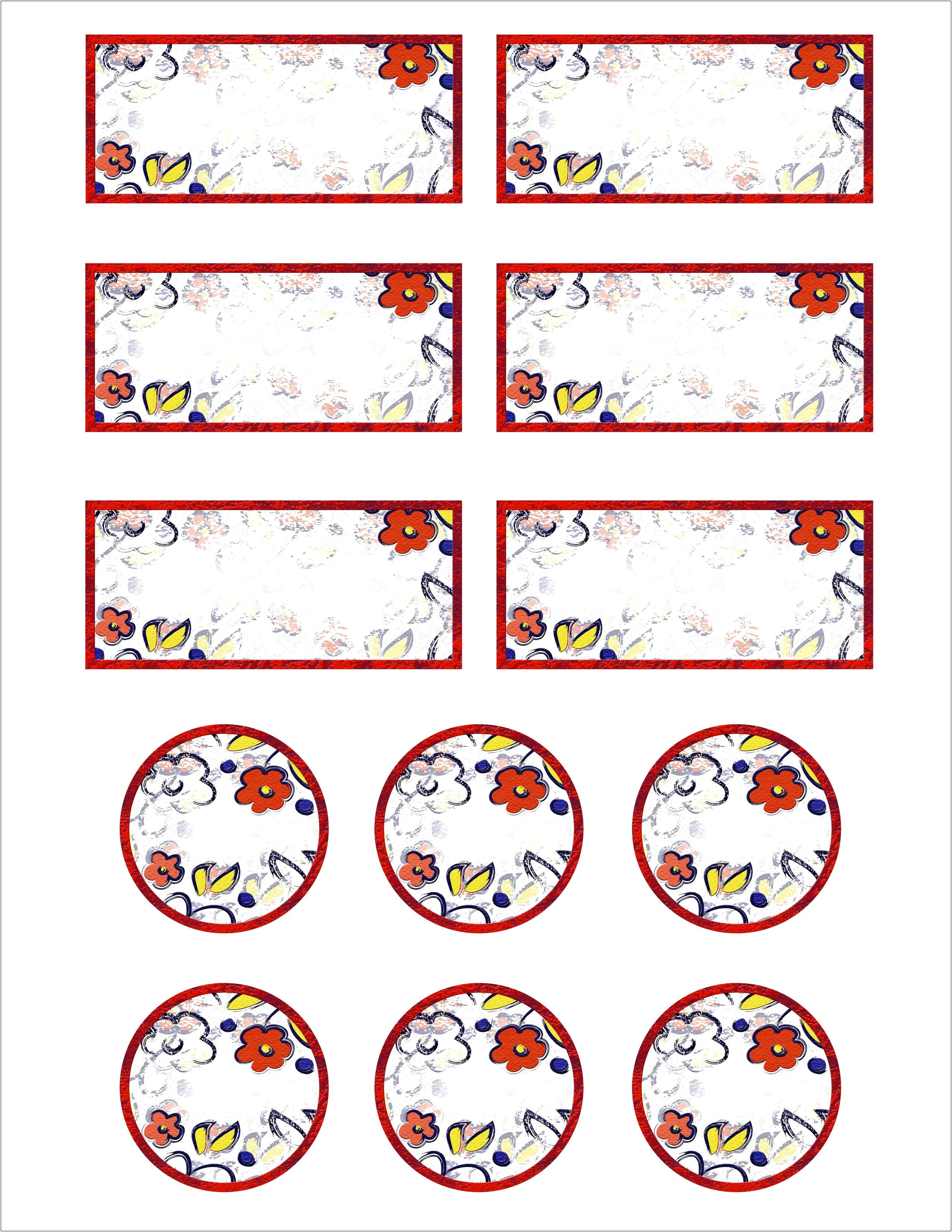 1 Inch Round Free Printable Lable Templates