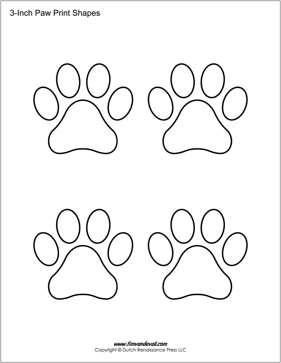10 Best Paw Prints Images Free Printable Templates