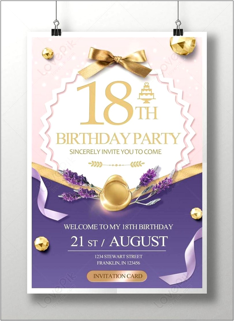 18th Birthday Invitation Templates Free Download