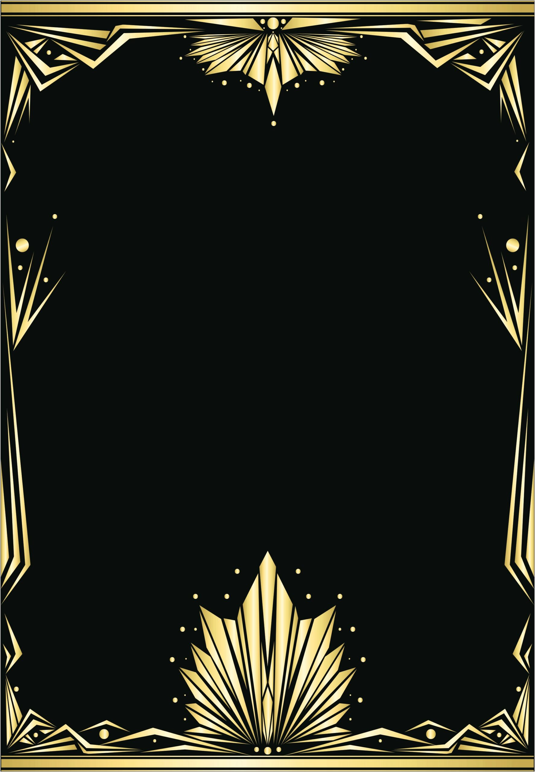 1920's Flapper Border Template Free