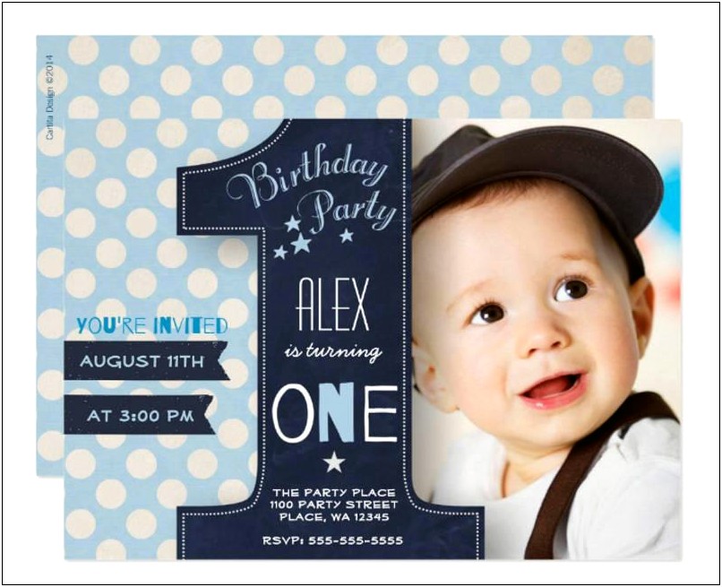1st Birthday Invitation Template Photoshop Free