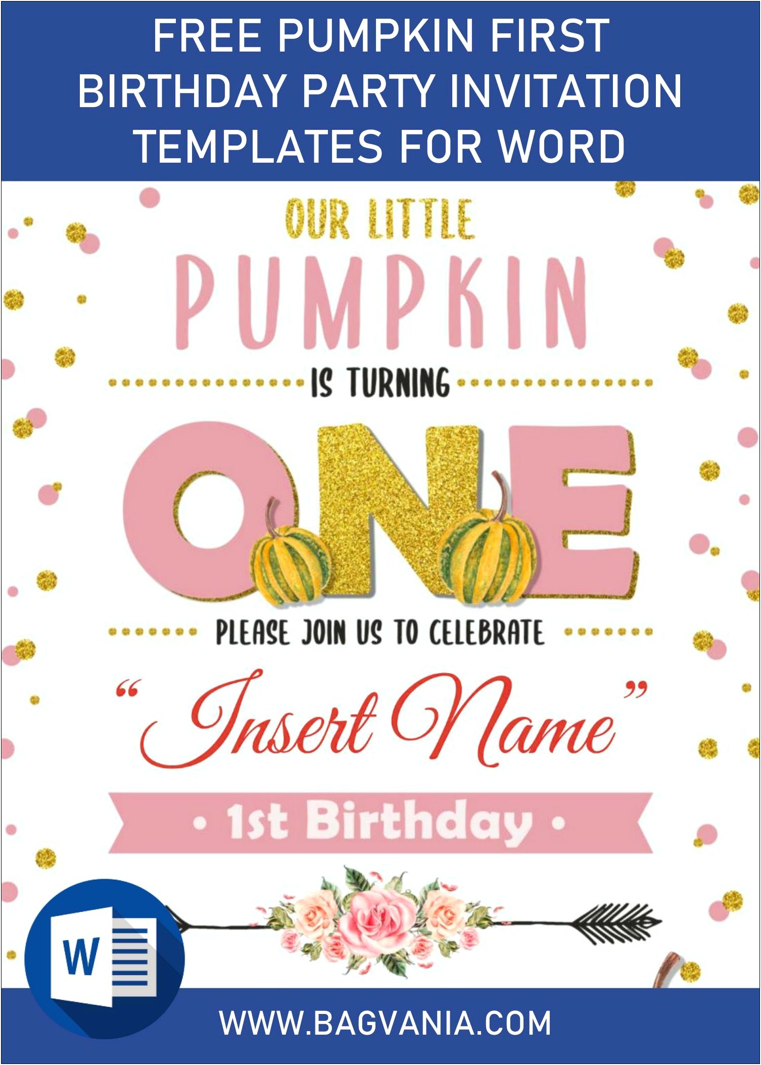 1st Birthday Party Invitation Template Free