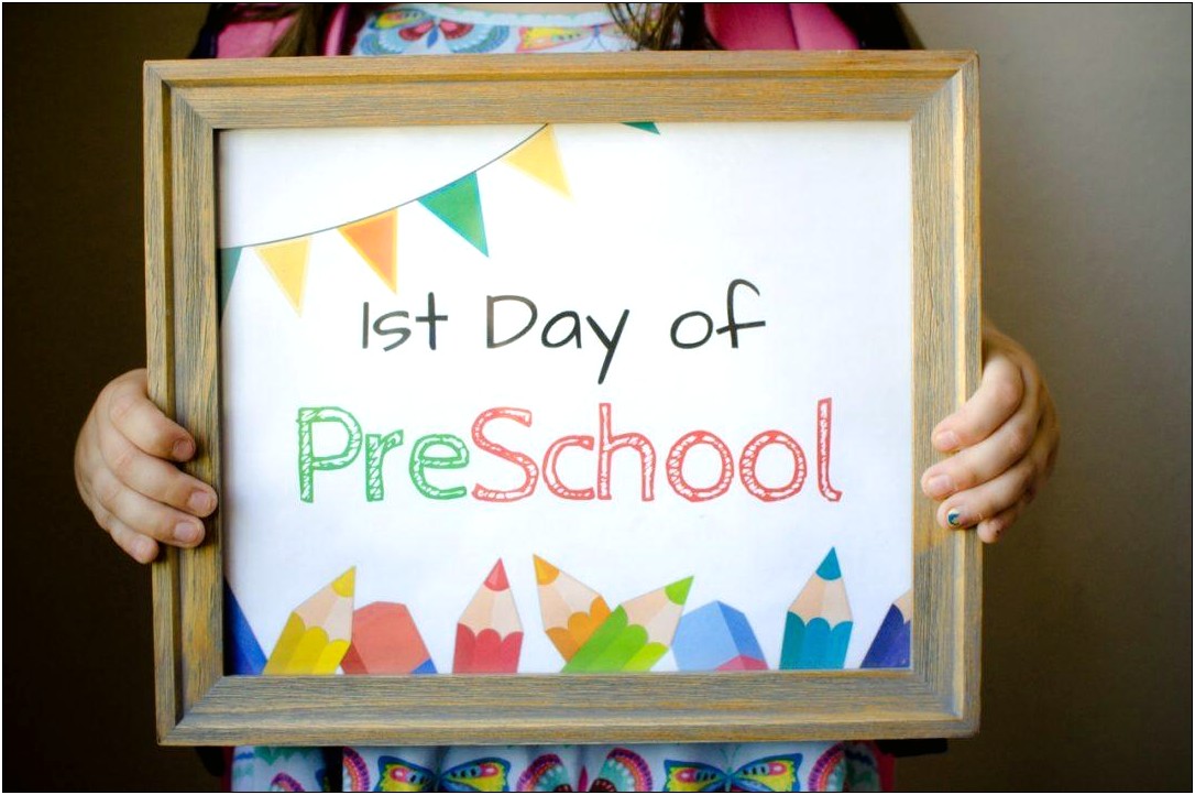 1st Day Of School Sign Template Free
