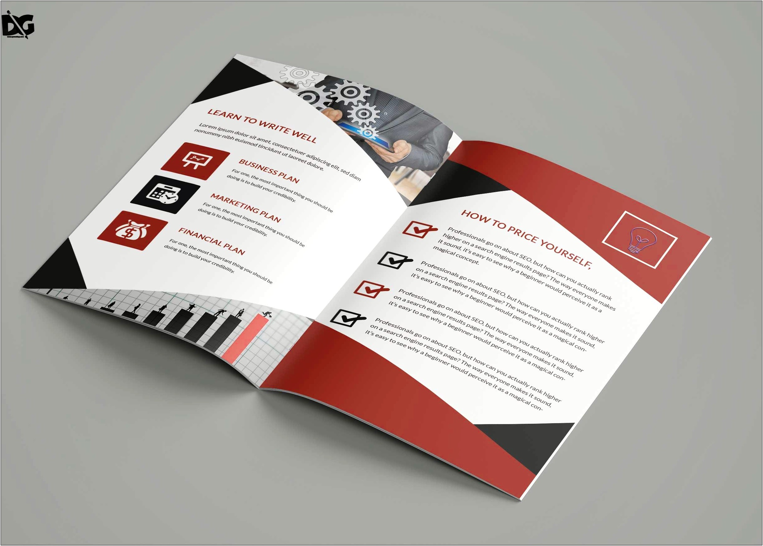 2 Fold Brochure Template Psd Free Download