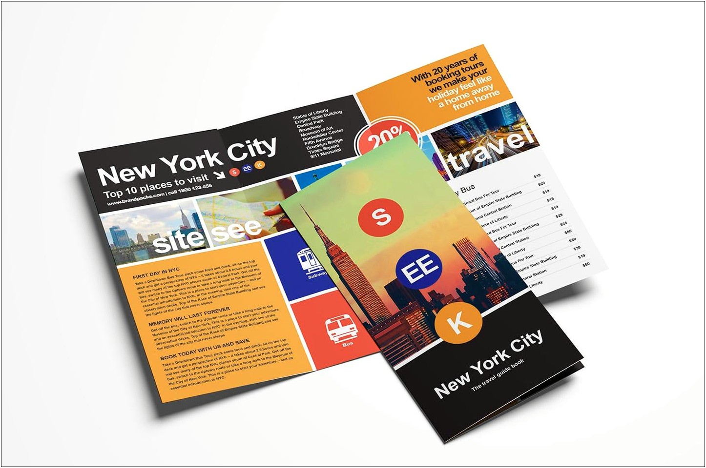 2 Page Travel Brochure Template Free Download