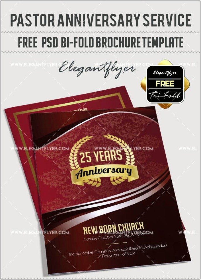 2 Years Pastor Happy Anniversary Templates Free Download