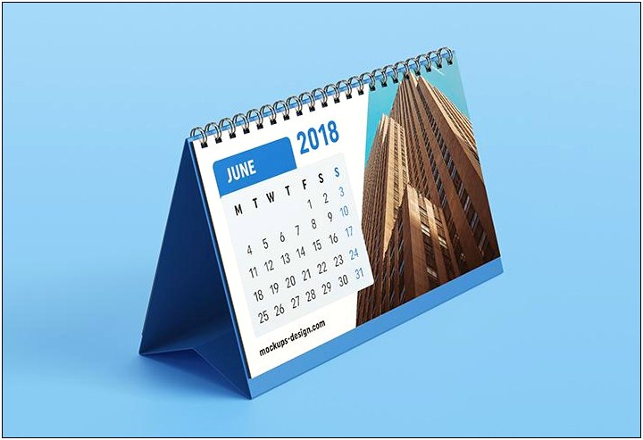 2018 Desk Calendar Template Free Download