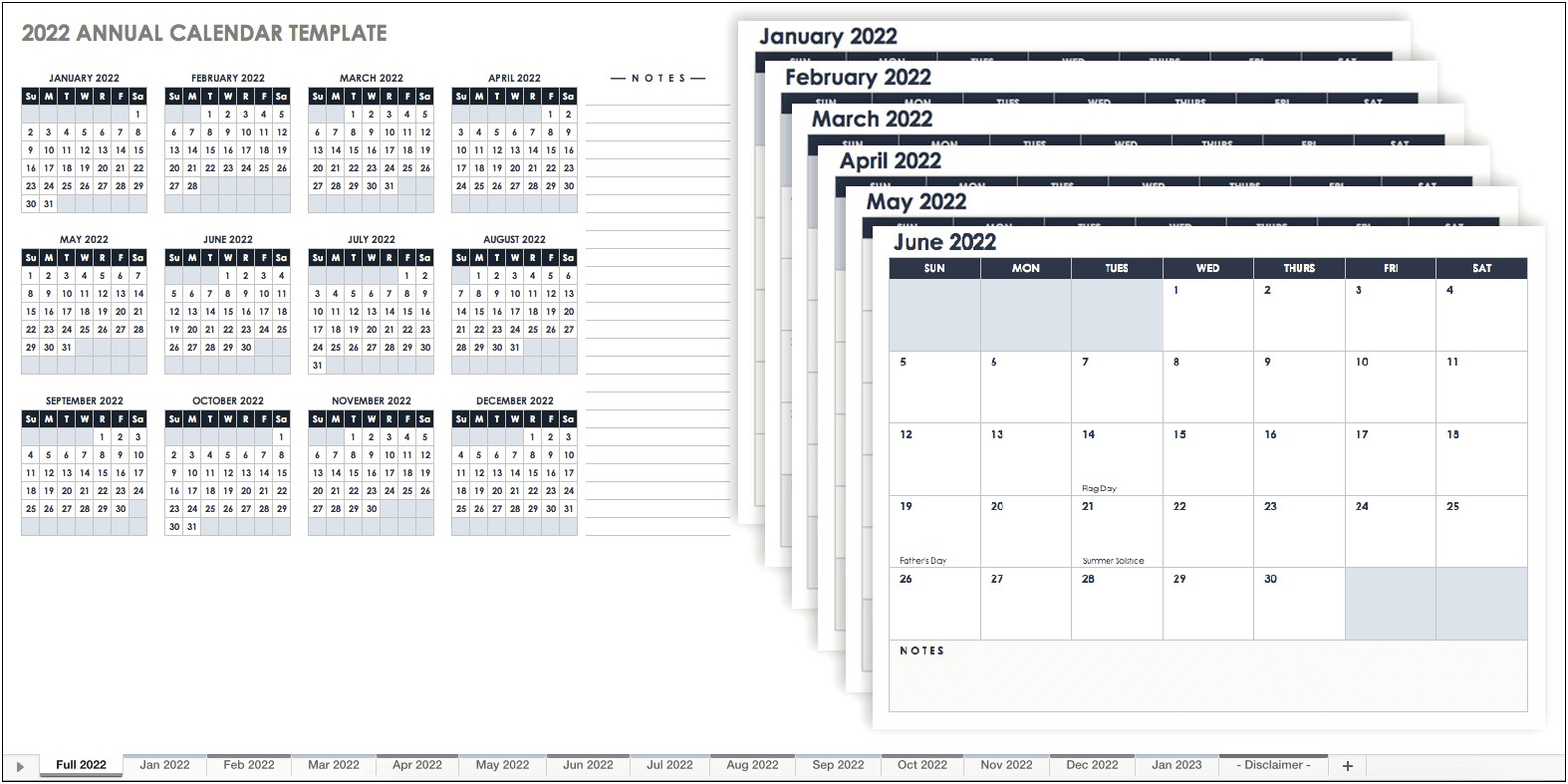 2018 Monthly Calendar Template Excel Free