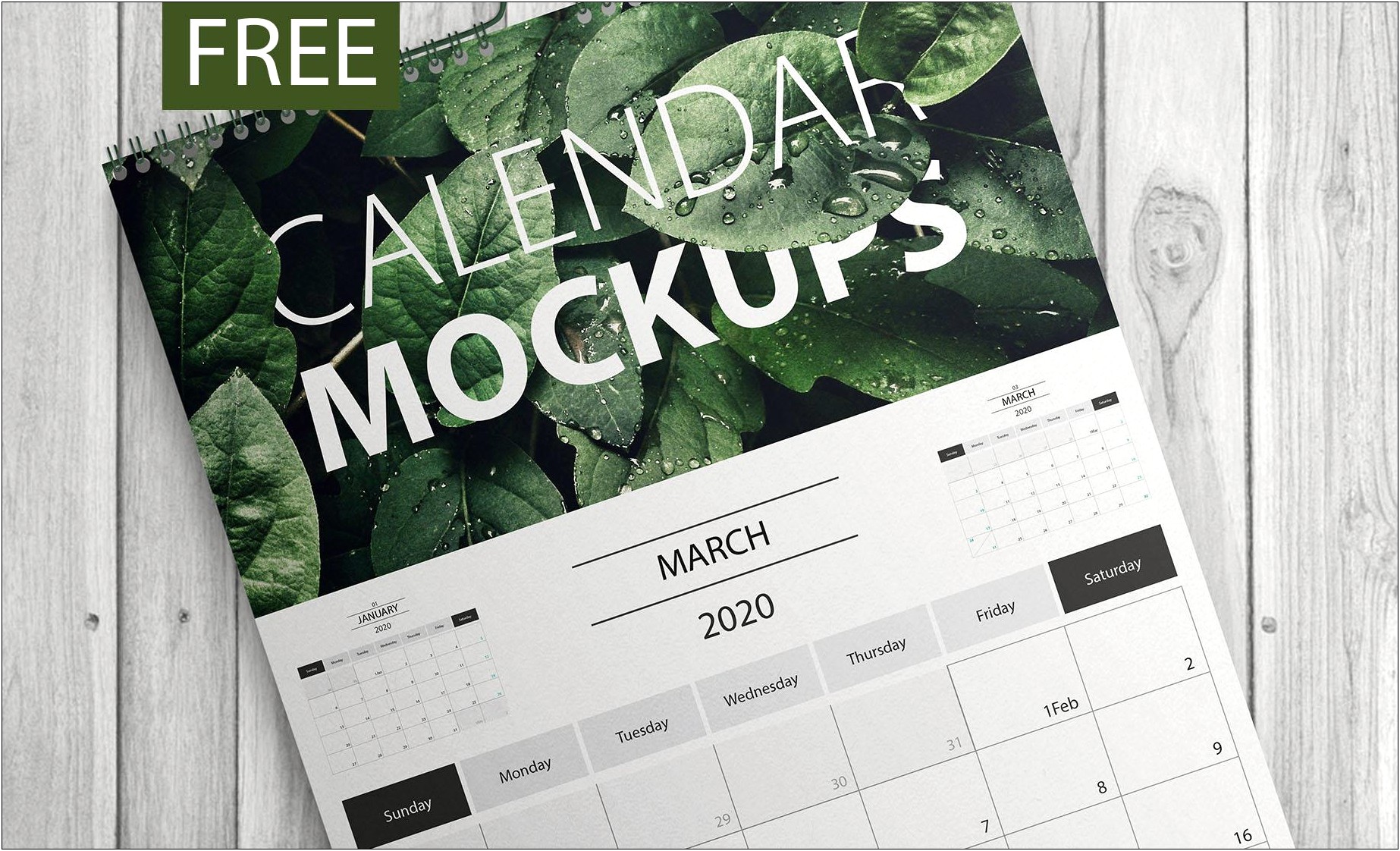 2018 Monthly Calendar Template Psd Free Download