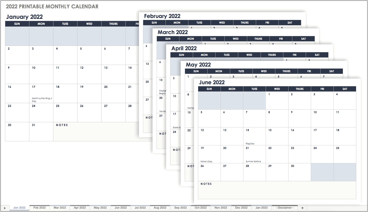 2020 Calendar Template Excel Free Download