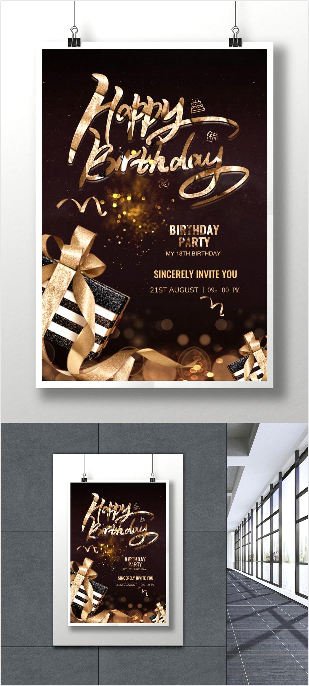 21st Birthday Party Poster Templates Free