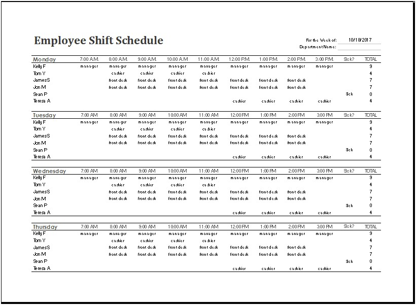 24 Hour Schedule Template Excel Free