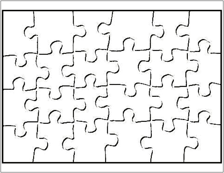 28 30 Piece Puzzle Template Puzzle Template Free
