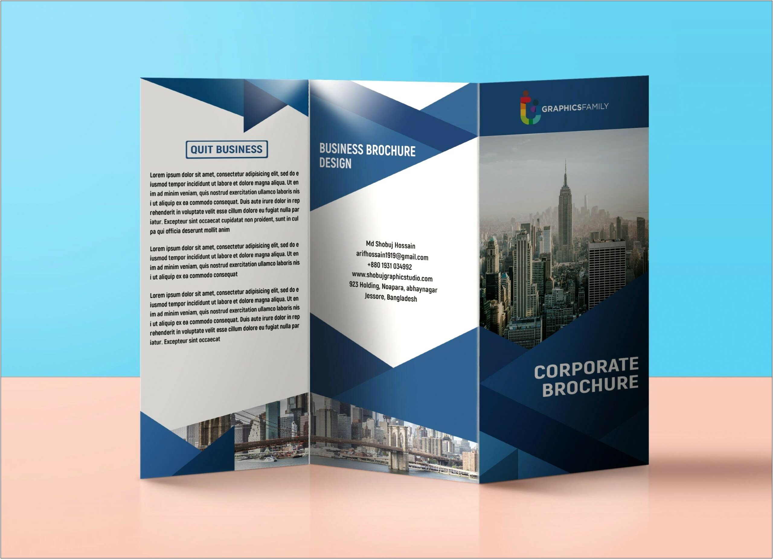 3 Page Brochure Template Psd Free