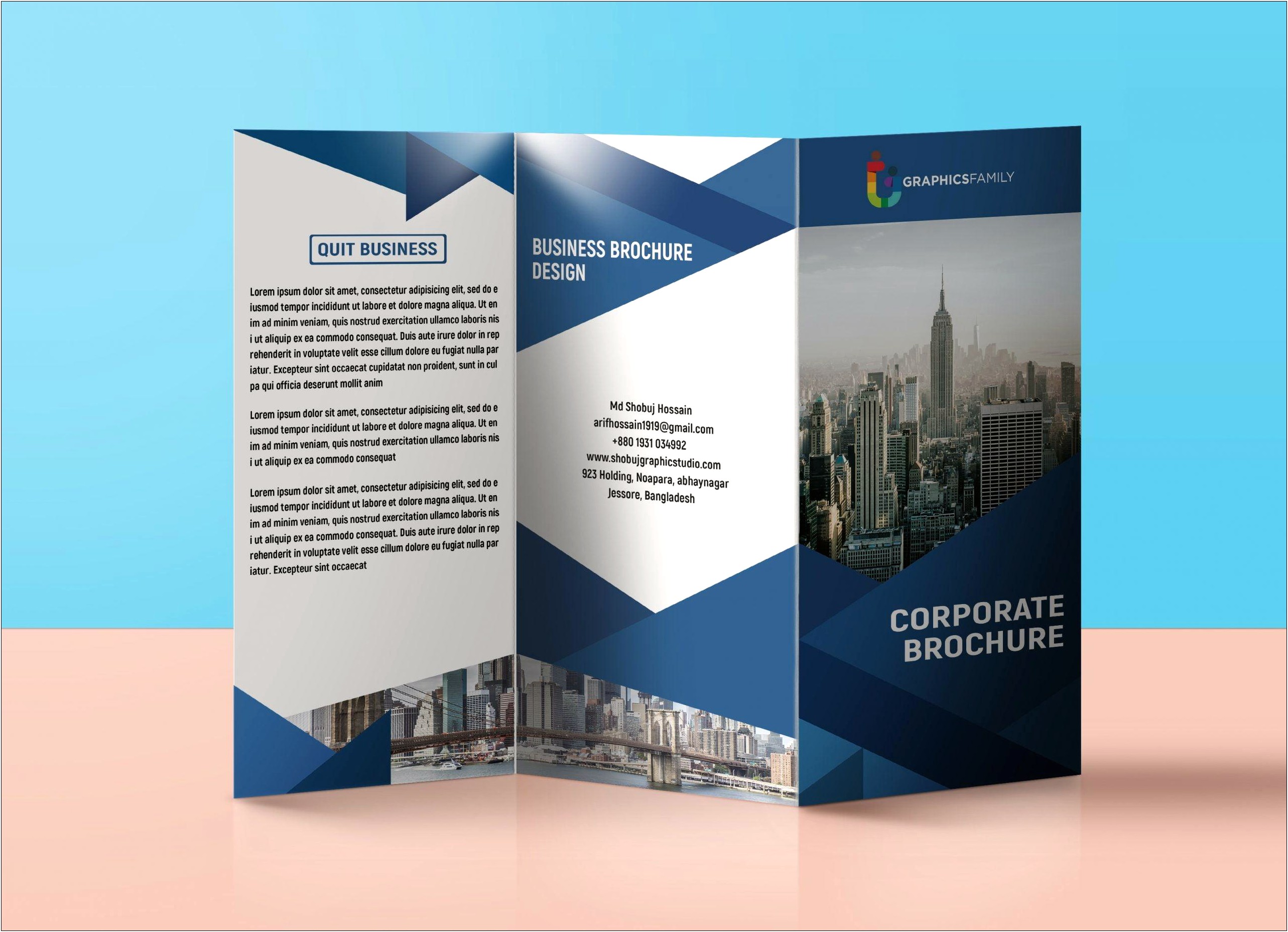 3 Page Brochure Template Psd Free
