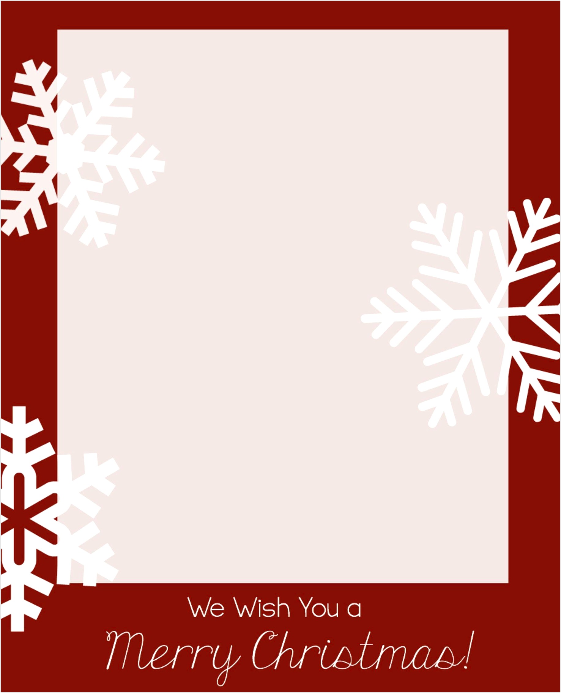 3 Picture Christmas Card Template Free