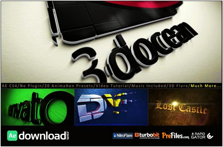 3d Logo Intro After Effects Template Free Download
