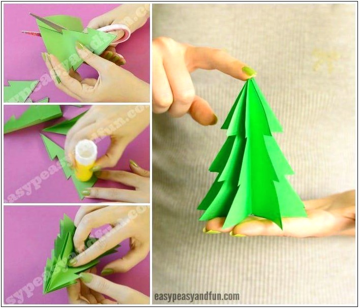 3d Paper Christmas Tree Template Free