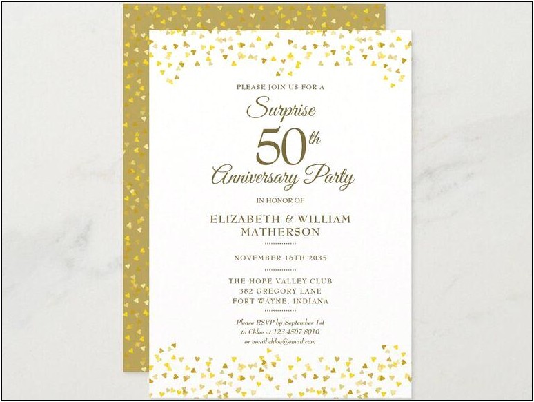 40th Wedding Anniversary Party Invitations Online Printable