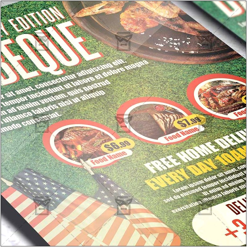4th Of July Bbq Flyer Template Free