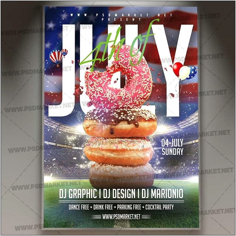 4th Of July Event Flyer Template Free