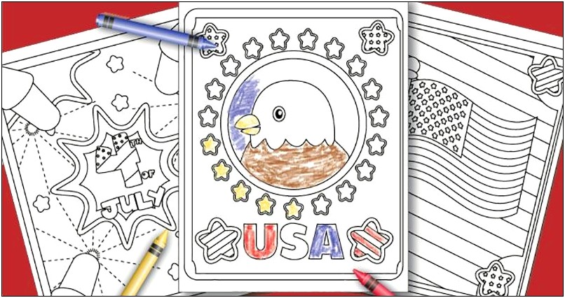 4th Of July Star Coloring Templates Free