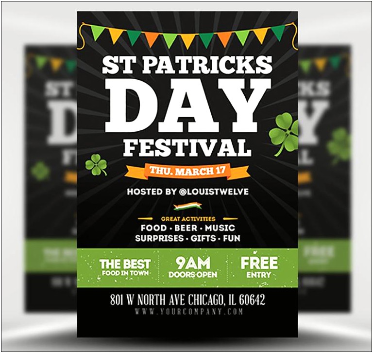 4x6 Flyer Template St Pat Day Free