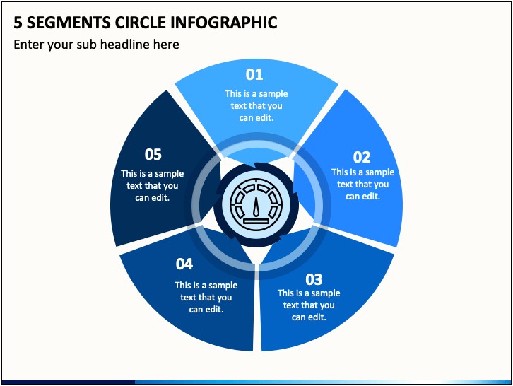 5 Piece Circular Puzzle Powerpoint Template Free