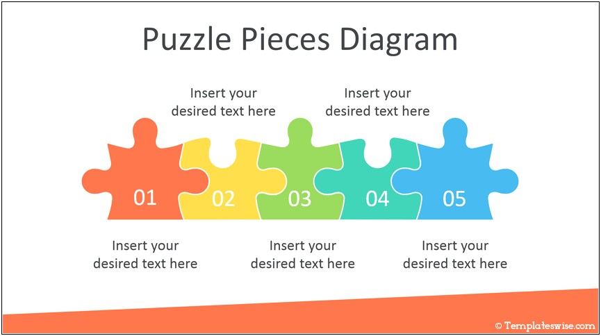 5 Piece Jigsaw Puzzle Powerpoint Template Free Download