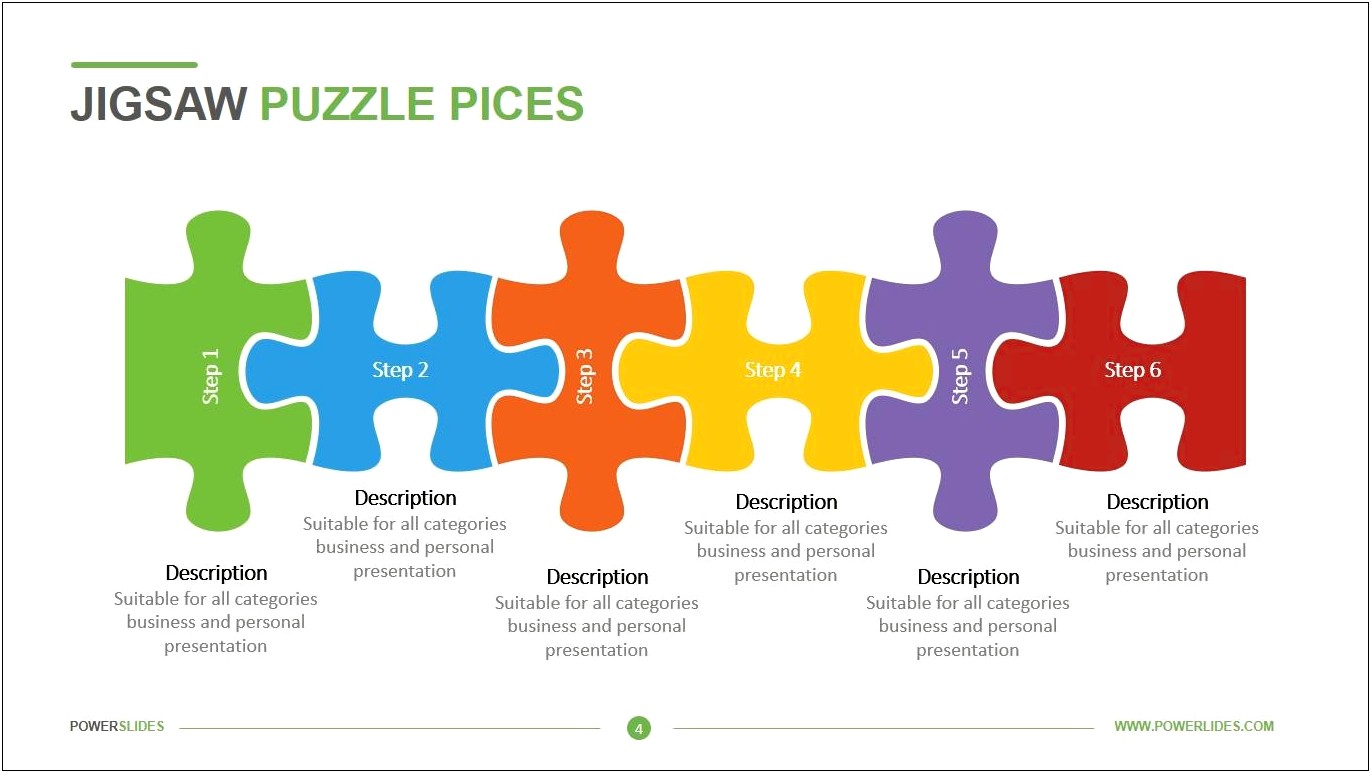 5 Piece Puzzle Template Powerpoint Free