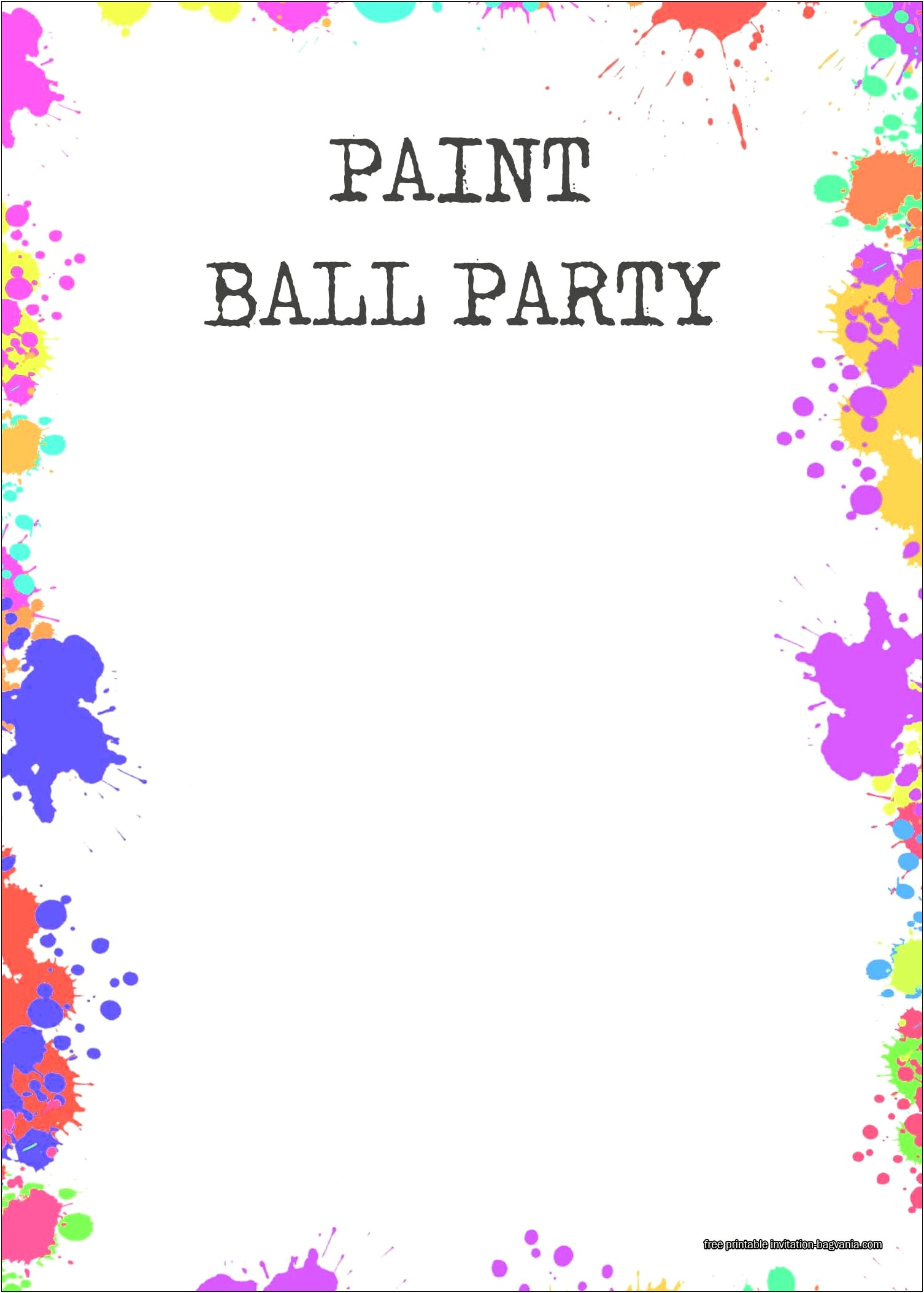 5 X 7 Party Invitation Free Template