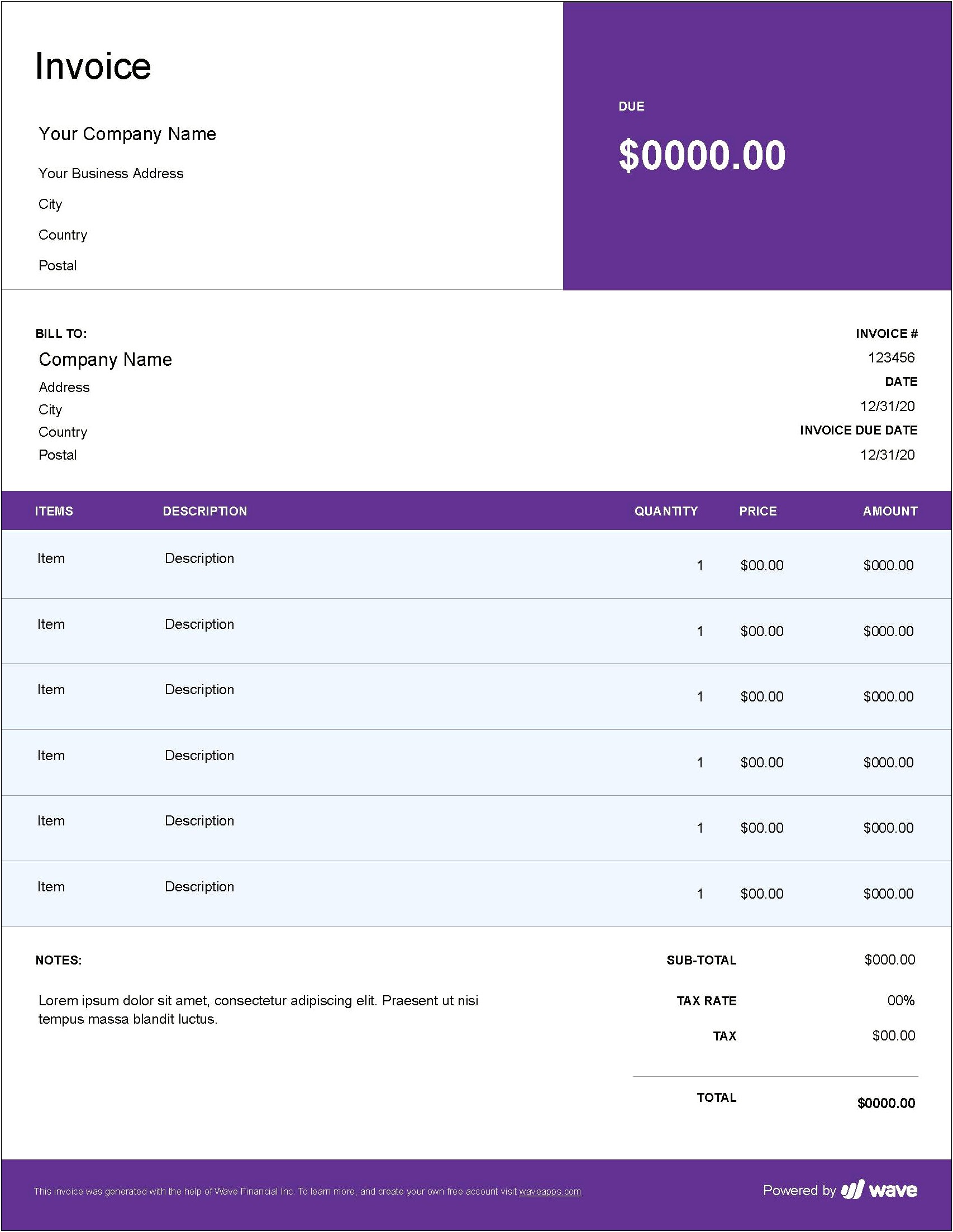 5.5x8.5 Landscaping Invoices Templates Free Download