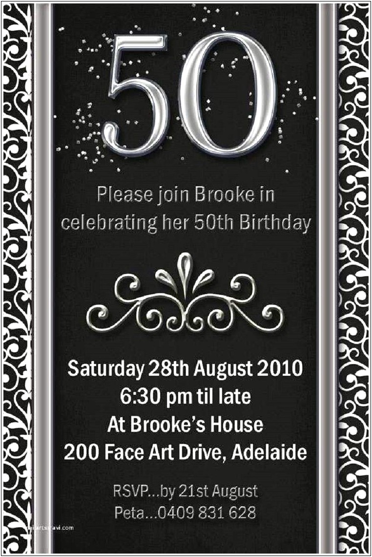 50 Year Old Party Flyer Template Free
