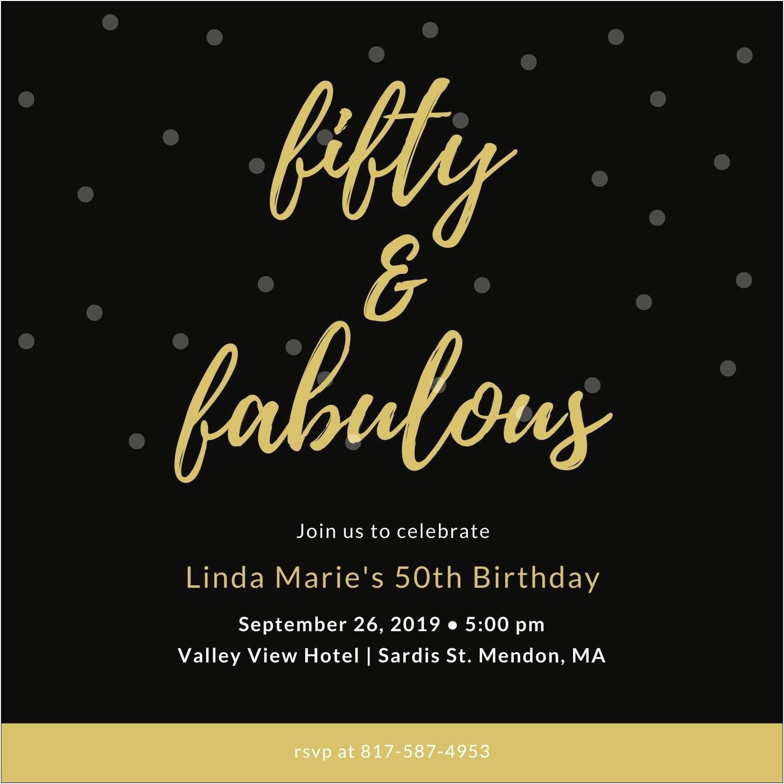 50th Birthday Party Invitations For Her Templates Free