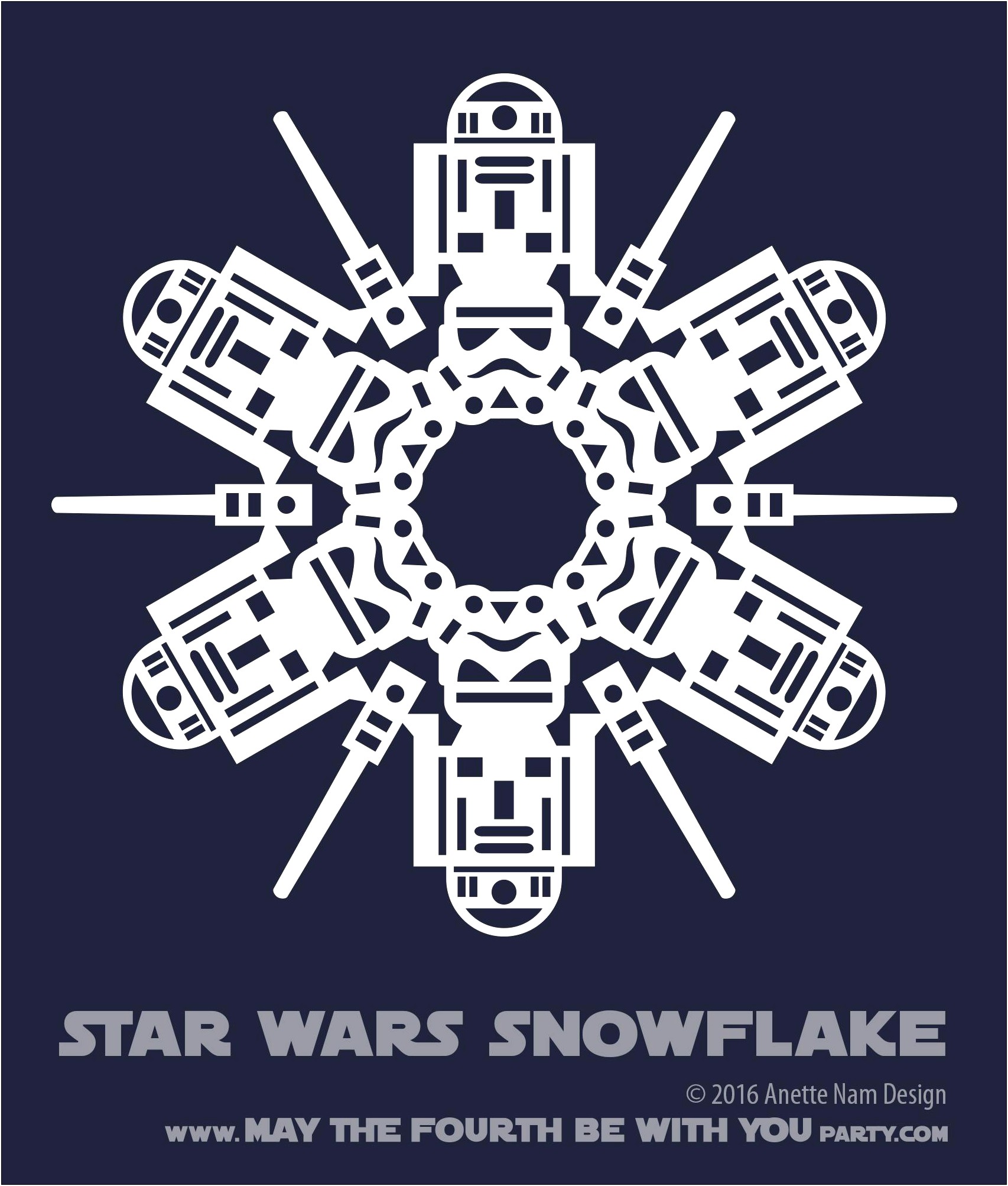 60 Free Star Wars Snowflake Templates