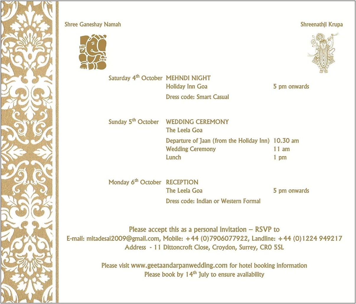 6309 Western Style Wedding Invitation Postcard