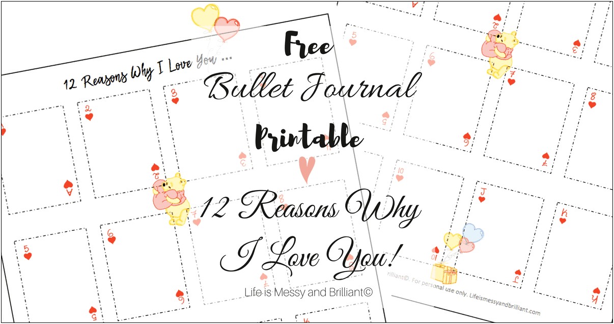 65 Reasons We Love You Free Template