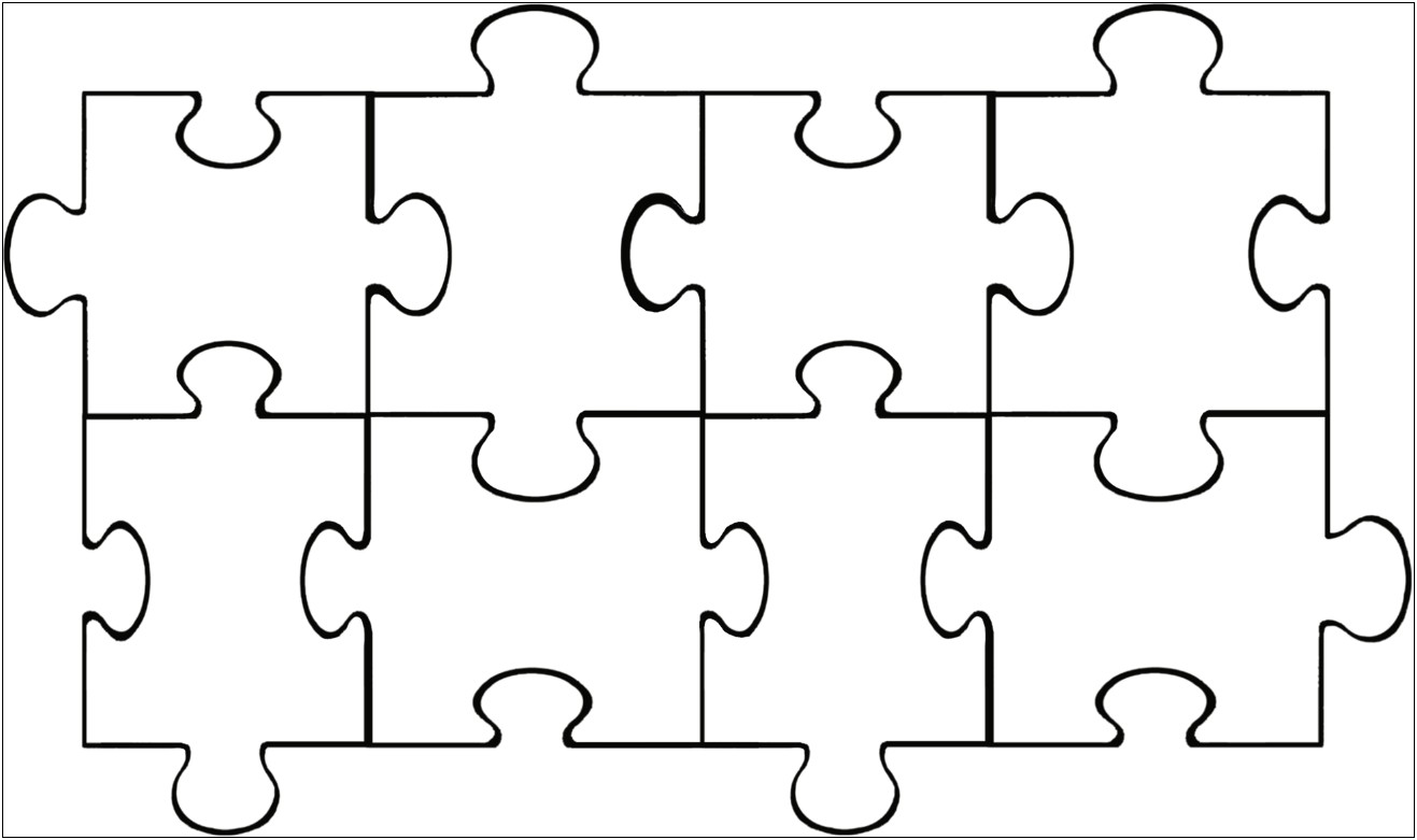 8 Piece Jigsaw Puzzle Template Free