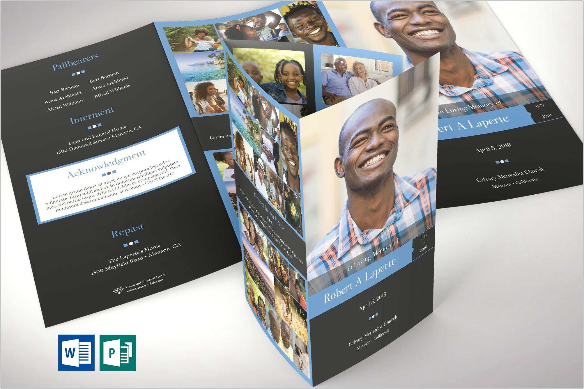 8.5x14 Trifold Template Free Design