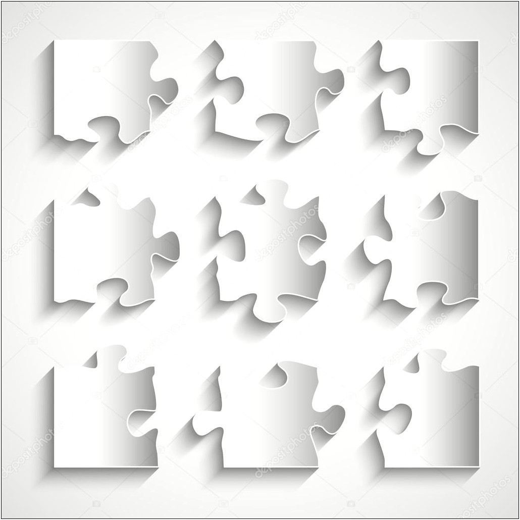 9 Piece Puzzle Template Free Download
