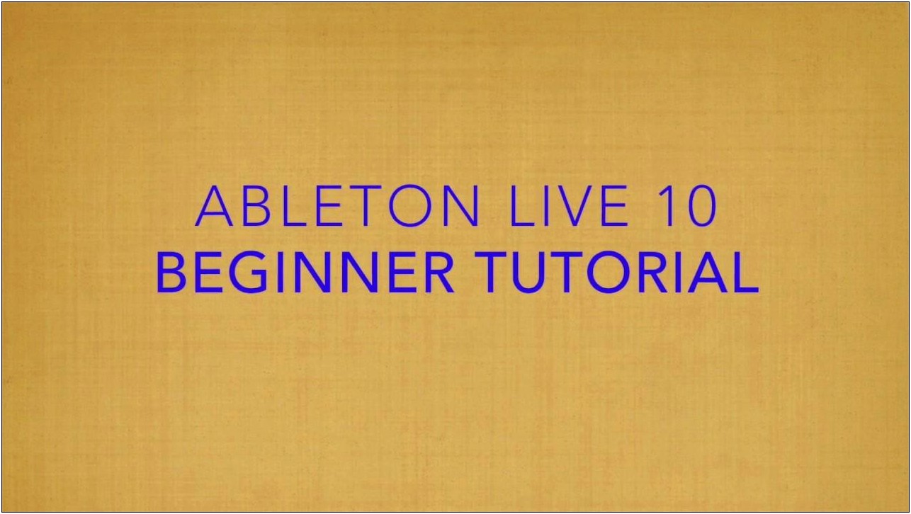 Ableton Live 10 Templates Free Download