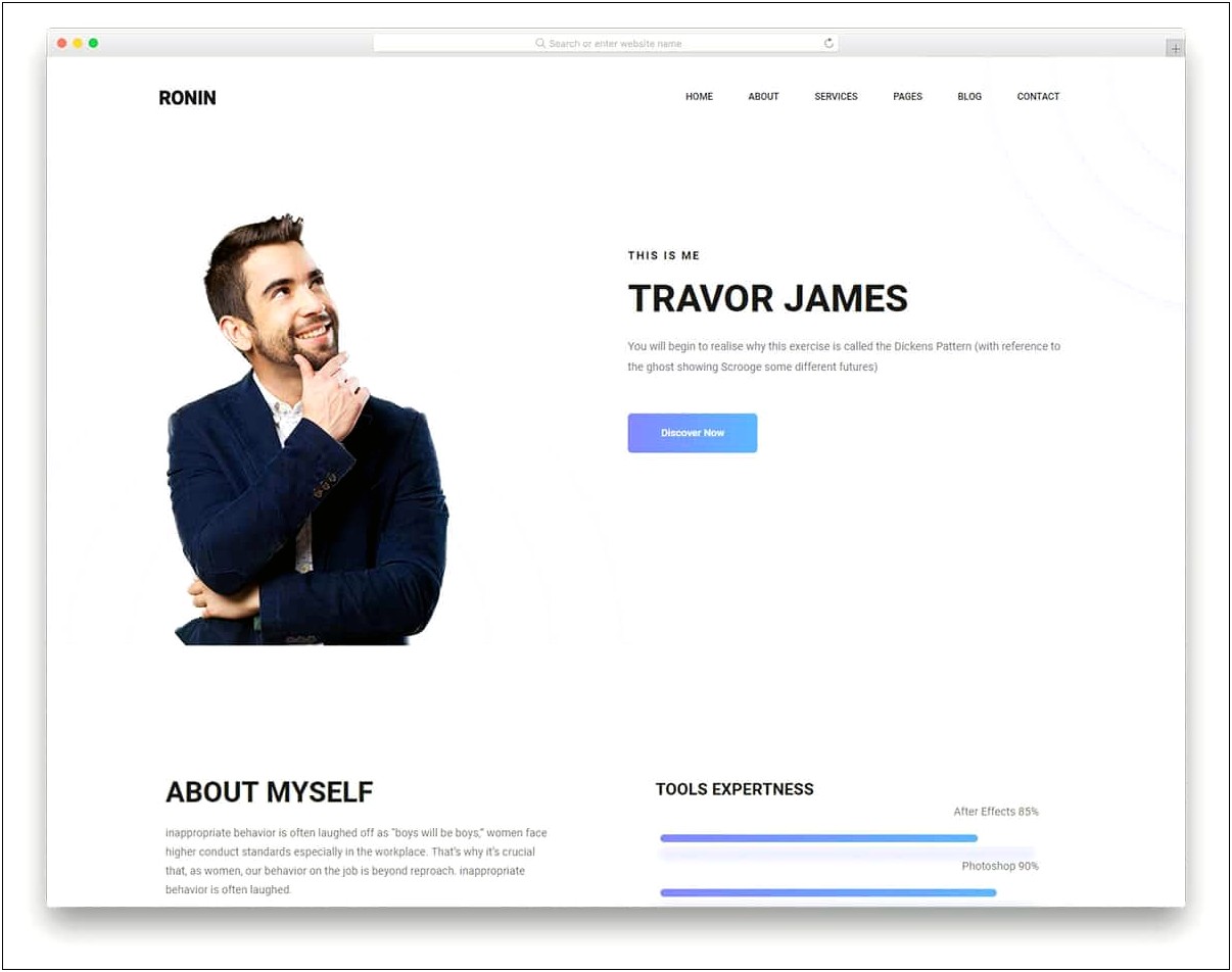 About Me Page Template Free Download