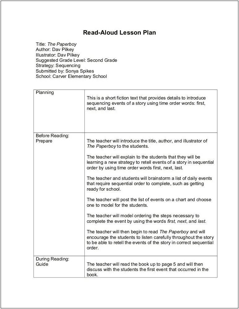 About The Author Template For First Grade Free