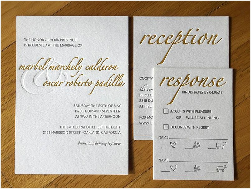 Accept Or Regret On A Wedding Invite