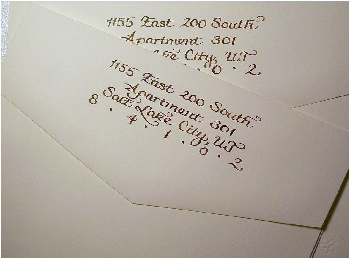 Addressing Wedding Invitations With Apartment Numbers
