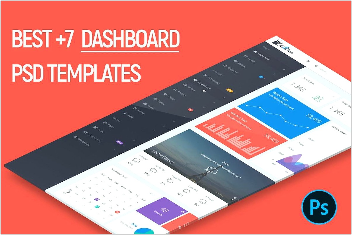 Admin Dashboard Psd Template Free Download