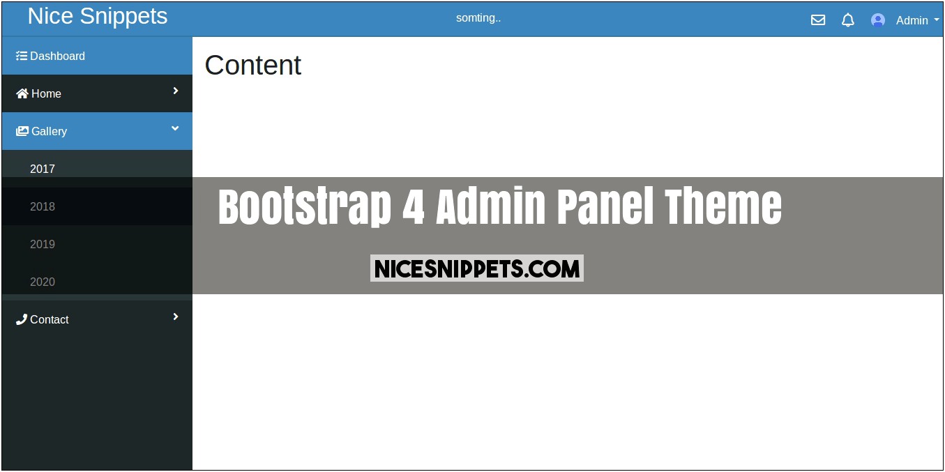 Admin Page Bootstrap Template Free Download