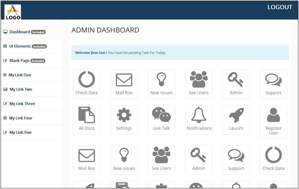 Admin Panel Template Free Download For Java