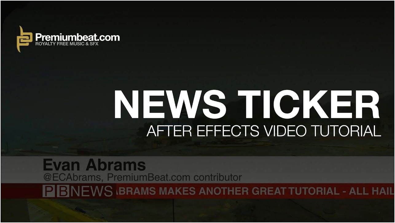 Adobe After Effects News Templates Free Download